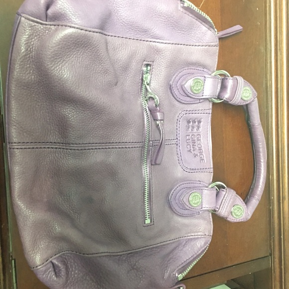 George Gina and Lucy Purple Leather Handbag - Picture 2 of 5